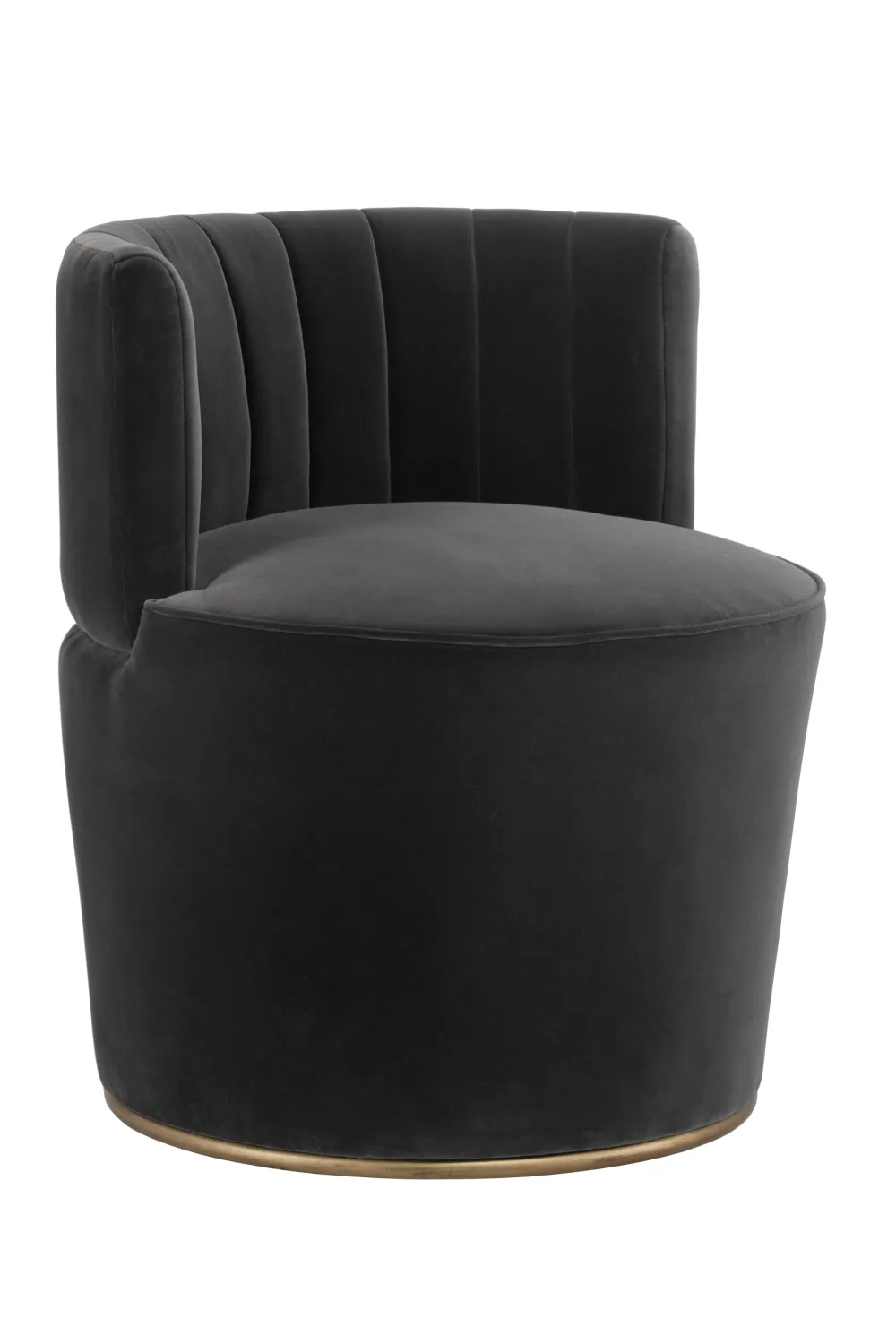 Curved Channeled-Back Lounge Chair