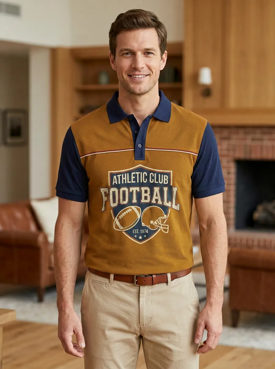 Men's Football Athletic Club Shield Polo Shirt