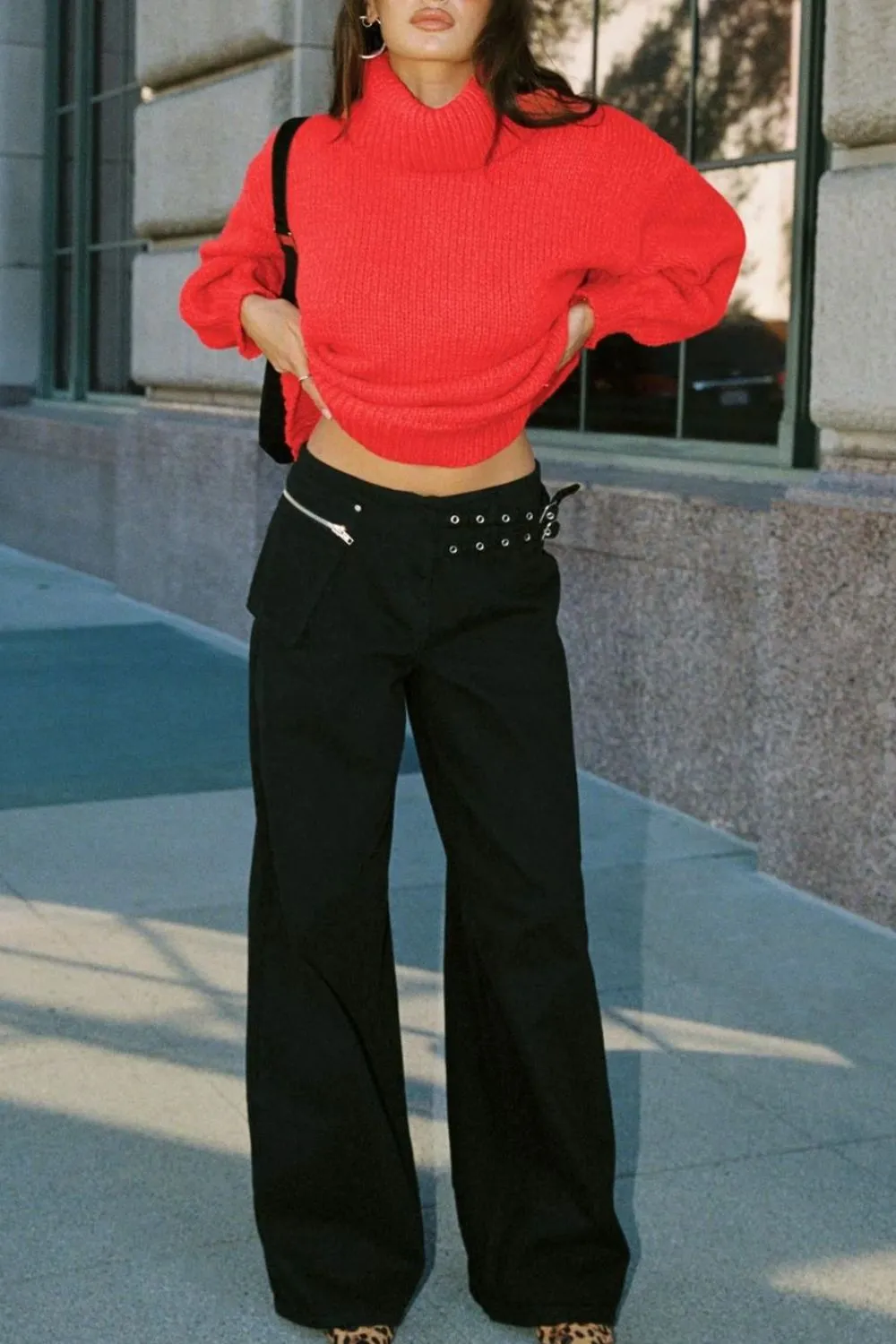 Wide Leg Jeans With Pocket