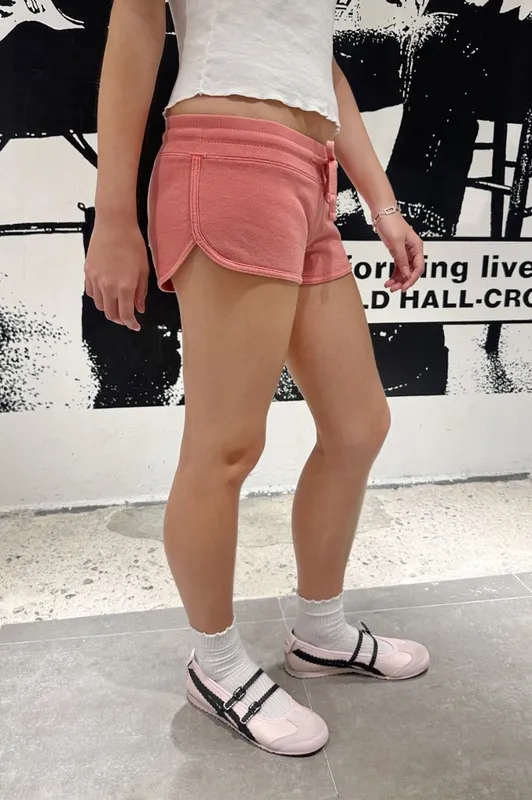 Coral Drawstring Shorts