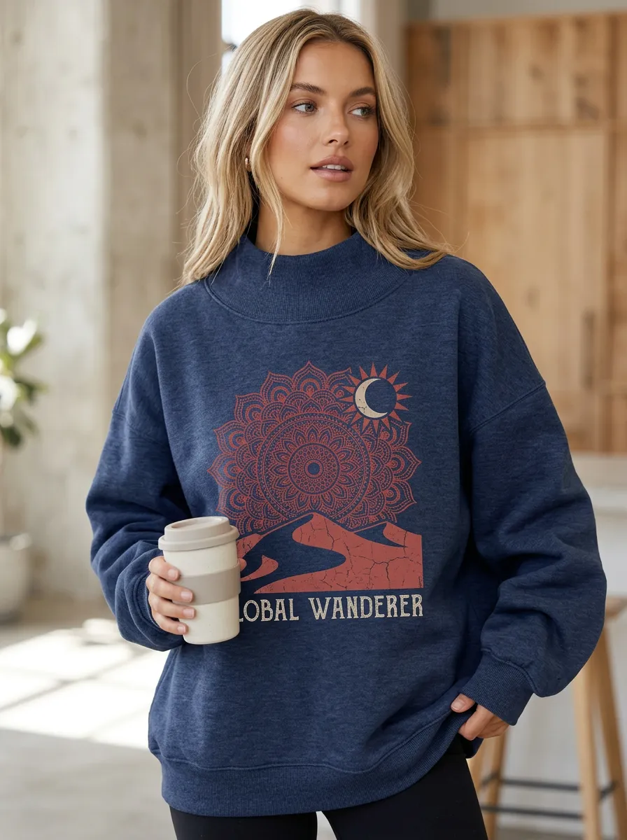 Global Wanderer Mandala Sweatshirt