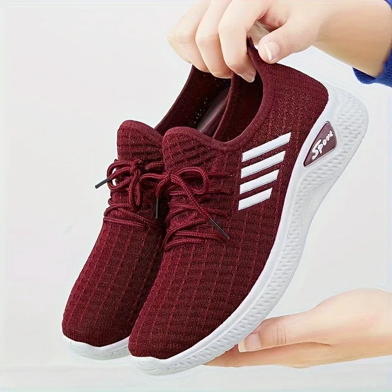 Lace Trim Lightweight Low Lace Up Sneakers