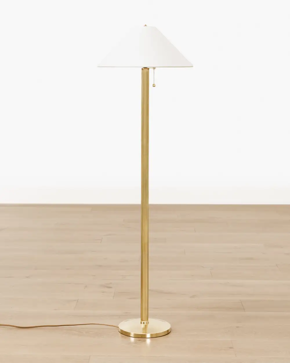Reeded-Detail Classic Floor Lamp