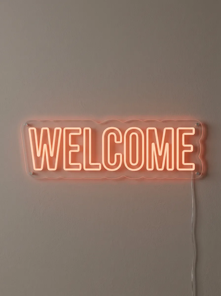 Everyday Decorative Welcome Neon Sign