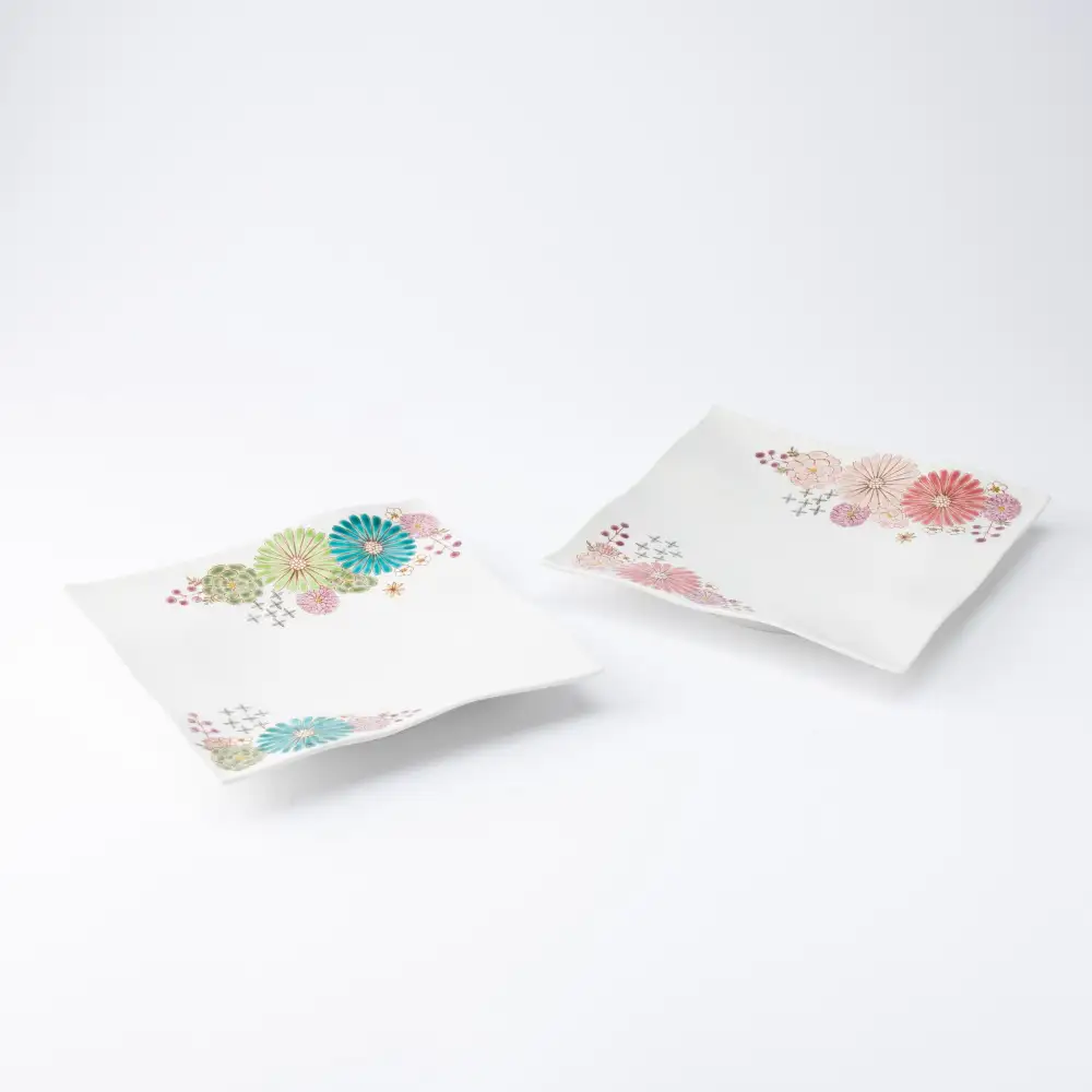 Floral Square Side Plate