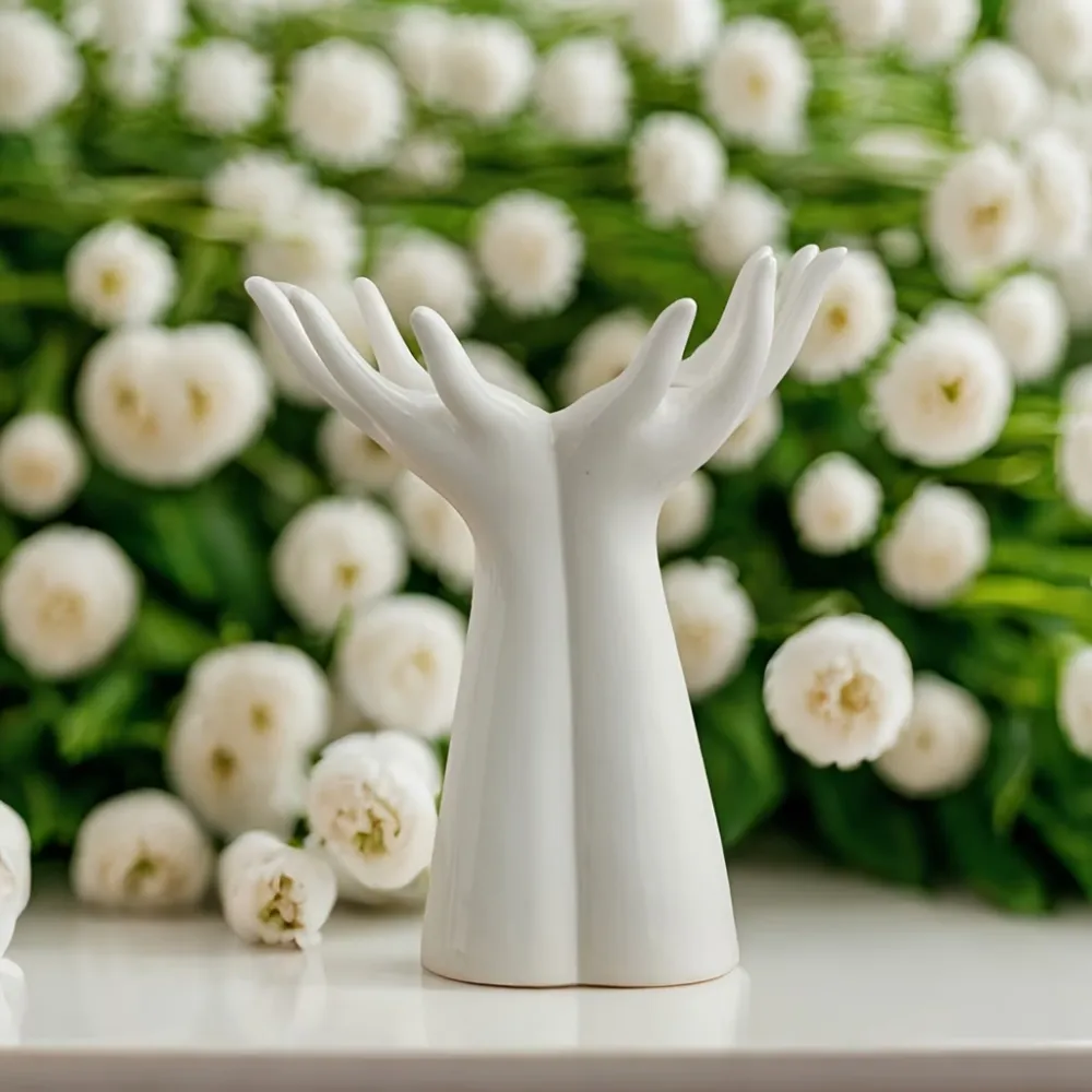 Hand-Shaped Vase