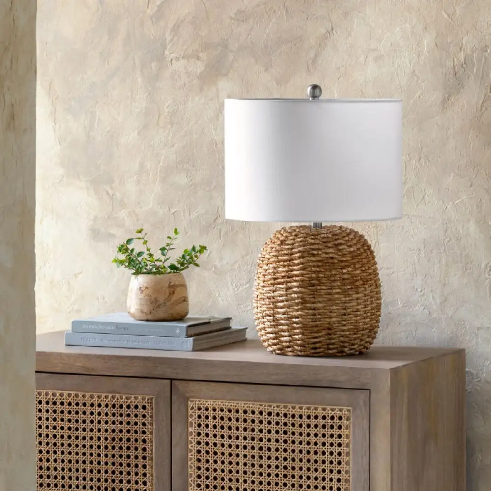 Rattan Cotton Table Lamp