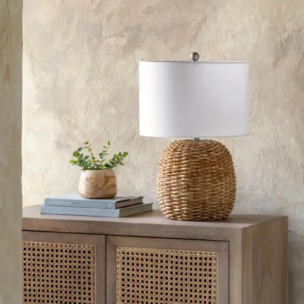Rattan Cotton Table Lamp