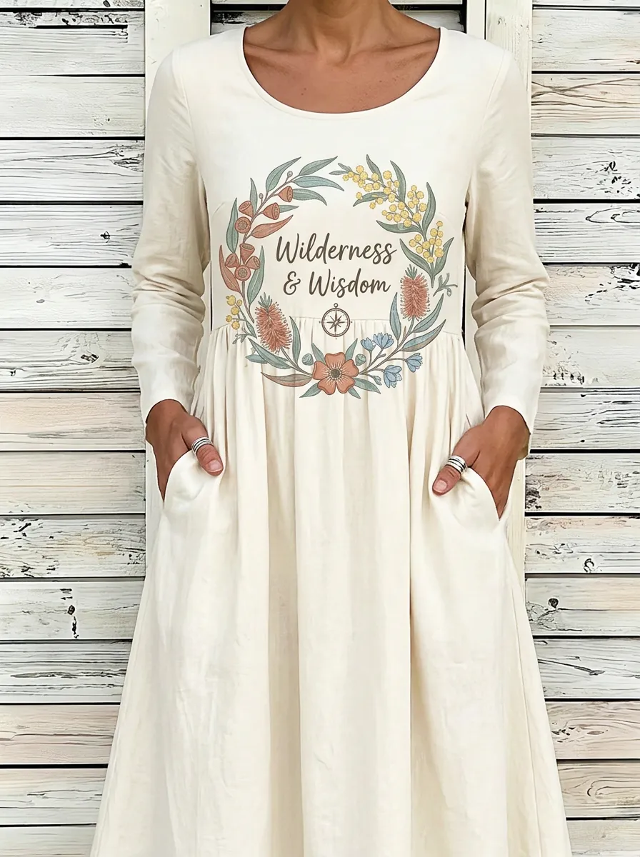 Wilderness Wisdom Floral Compass Dress