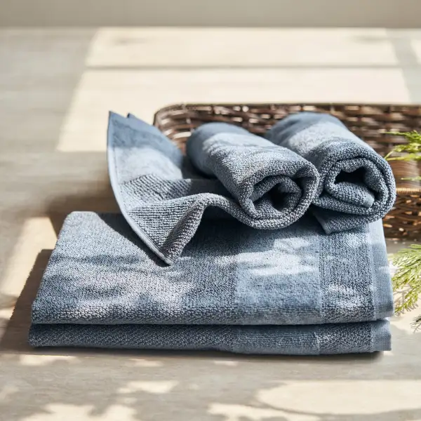 Indigo Cotton Hand Towel Set