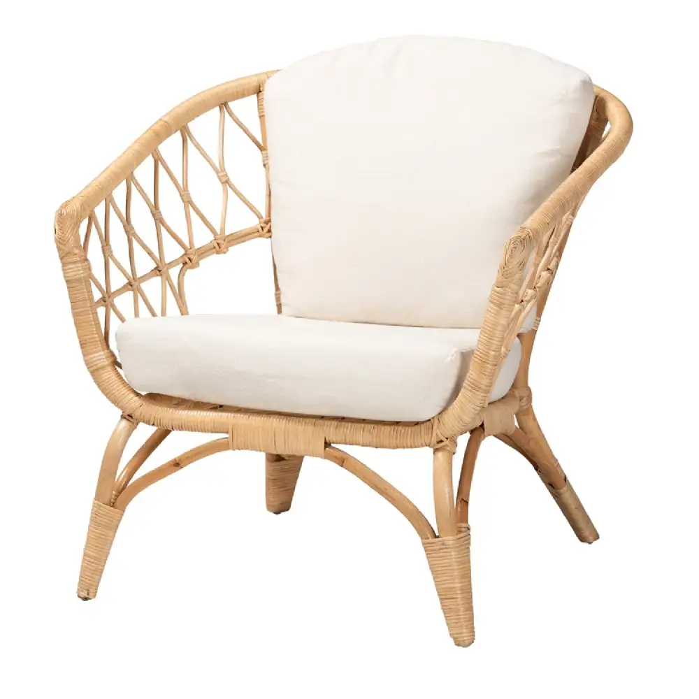 Openwork Rattan Accent Chair