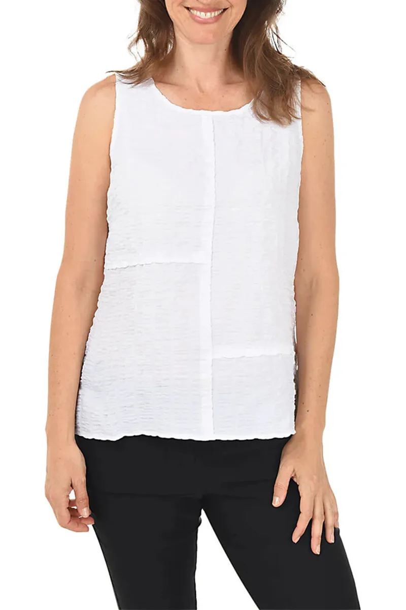 Checkered Gauze Sleeveless Blouse
