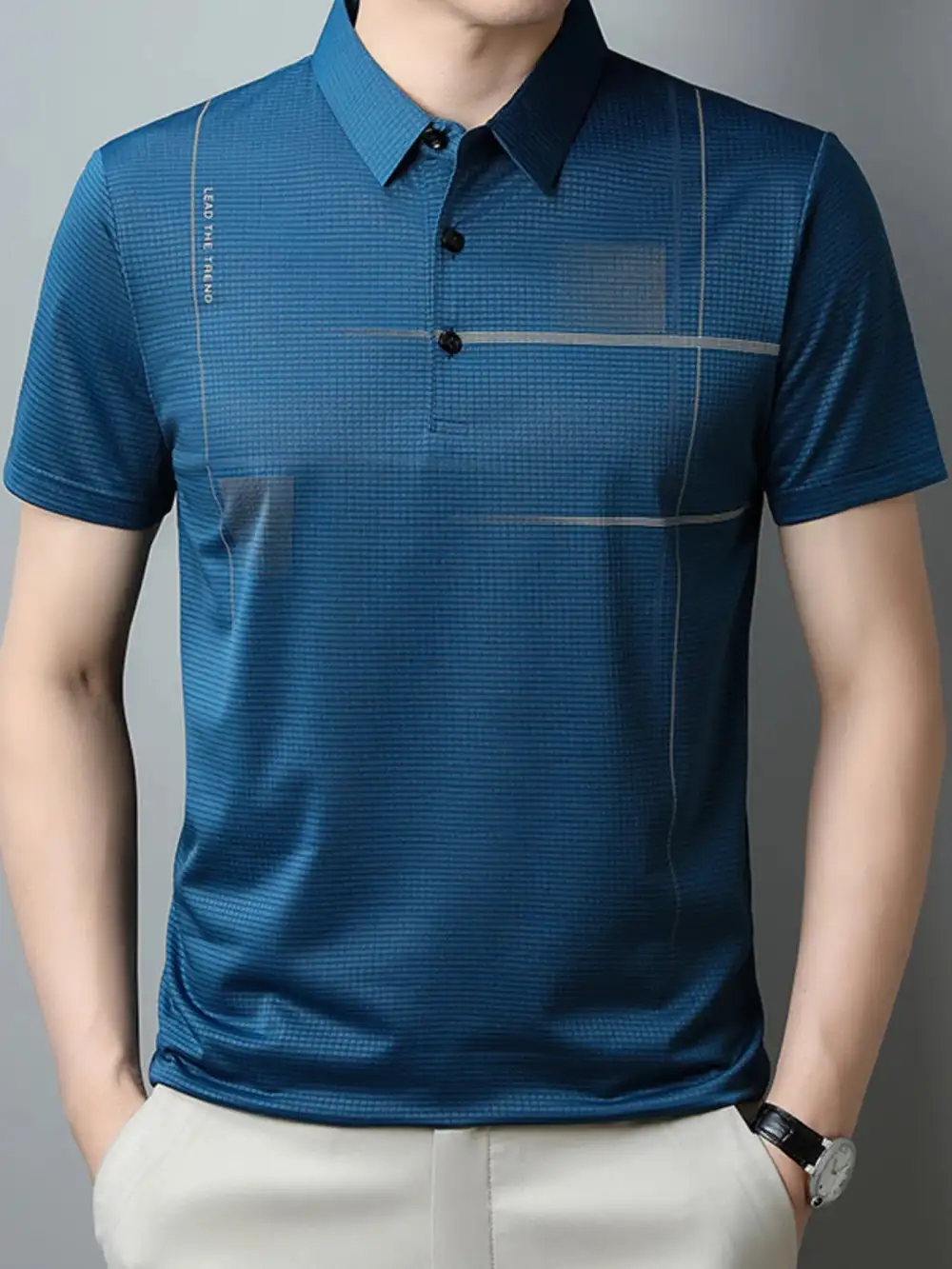 Natural Feel Short Sleeve Collared Polo Shirt