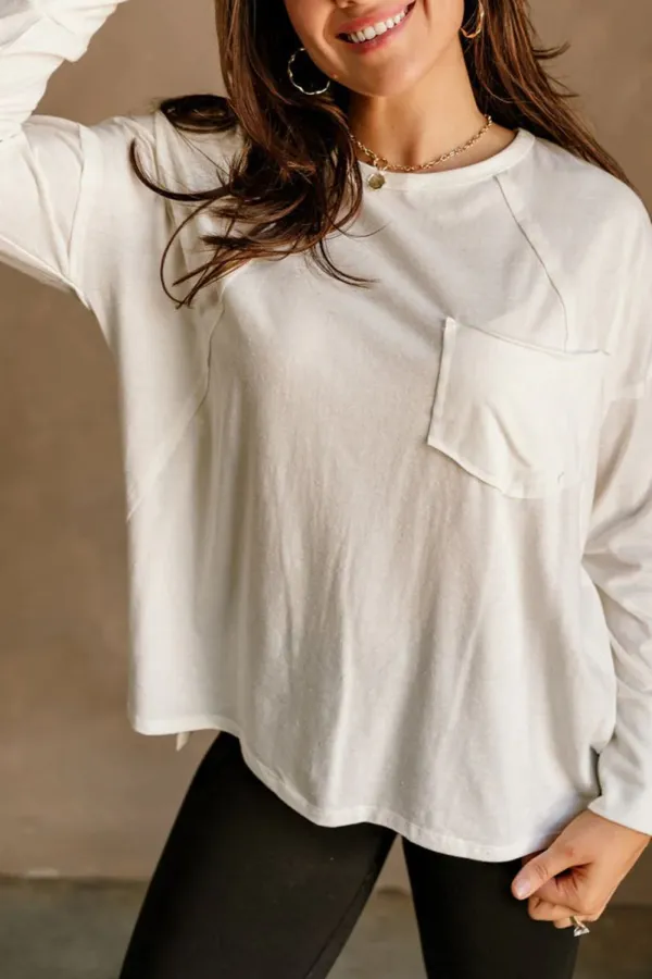 Dropped Shoulder Long Sleeve T-Shirt