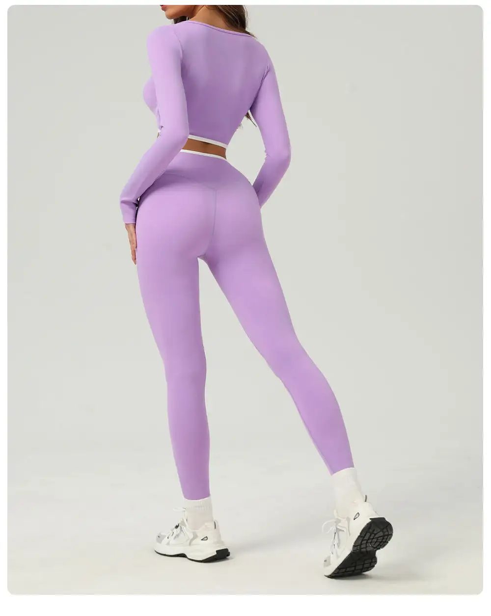 Contrast Waist Trim Leggings