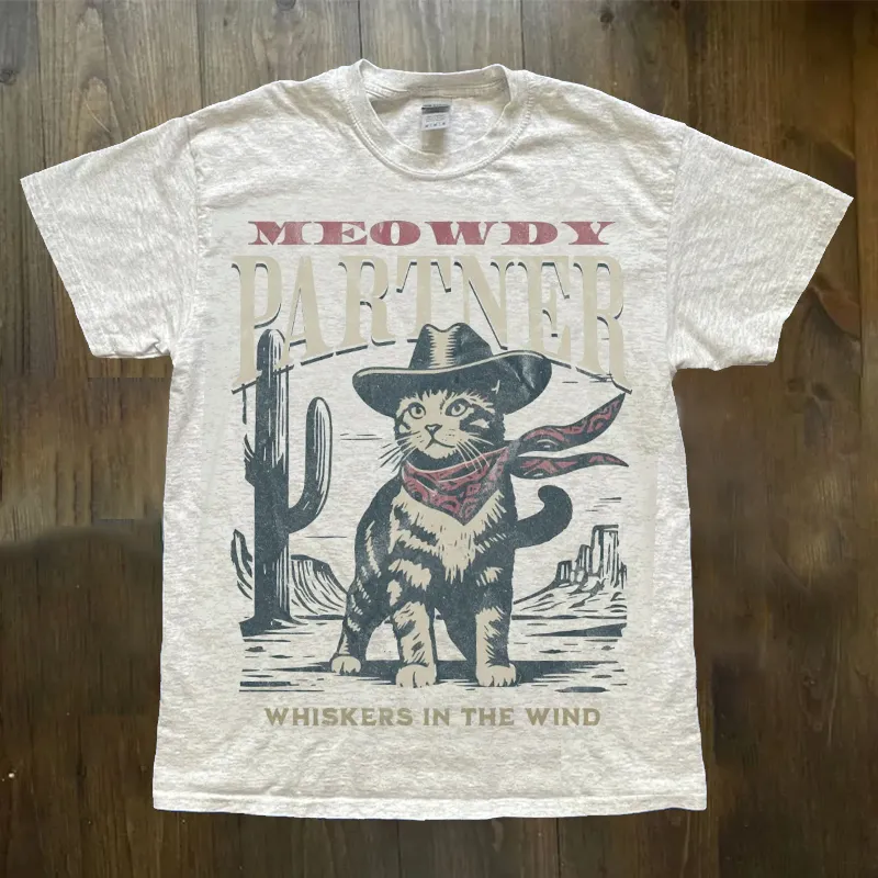 Meowdy Partner Cowboy Cat Tee