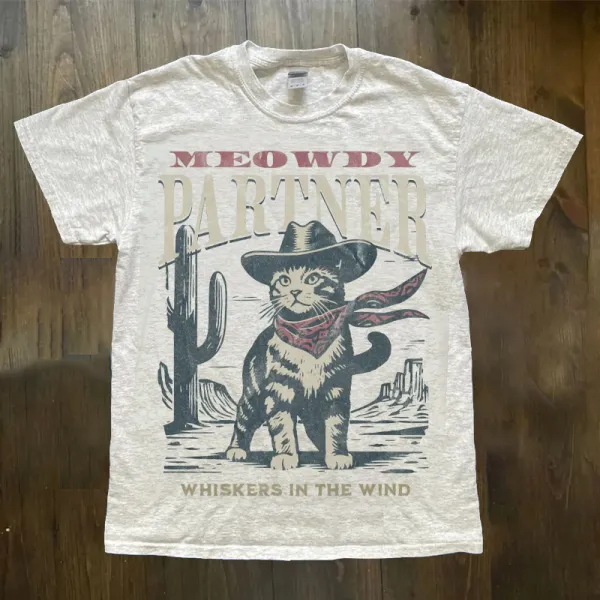 Meowdy Partner Cowboy Cat Tee
