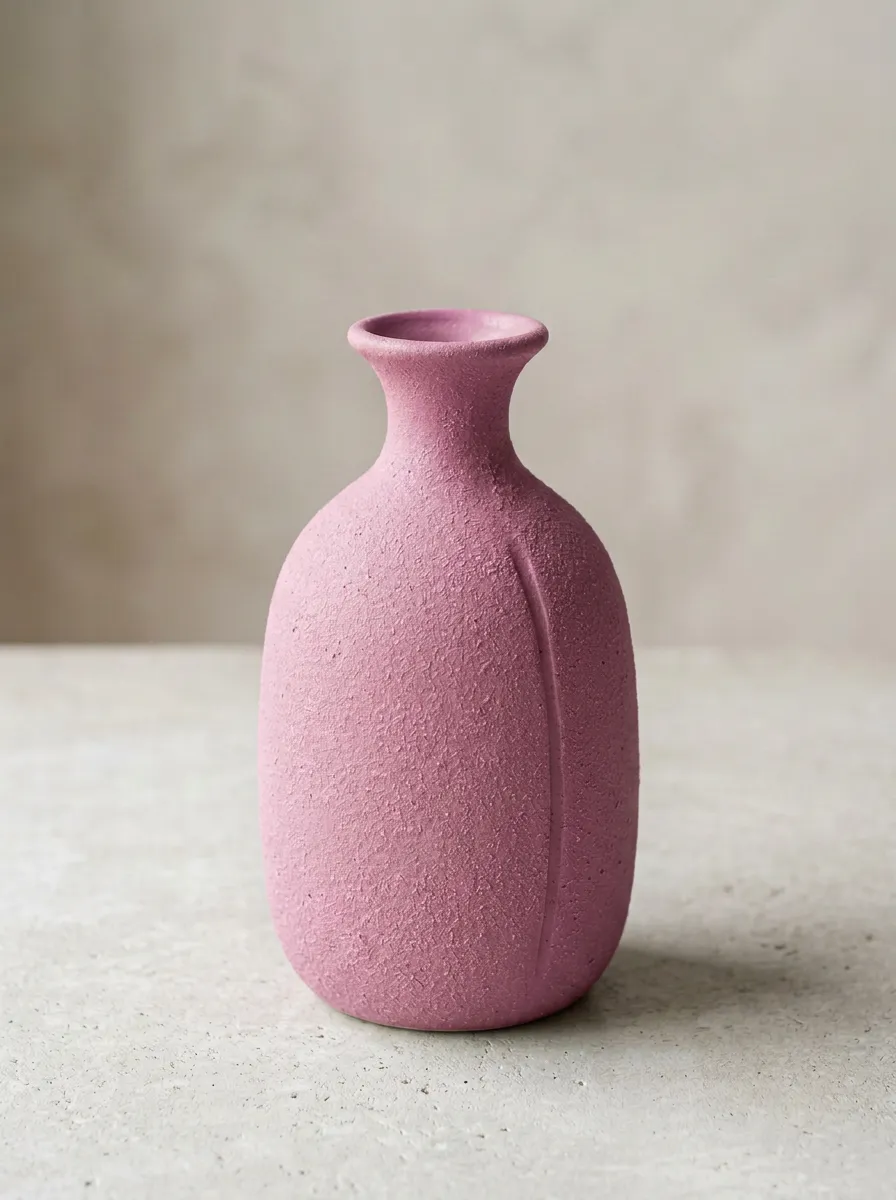 Calm Minimalist Textured Ceramic Table Vase