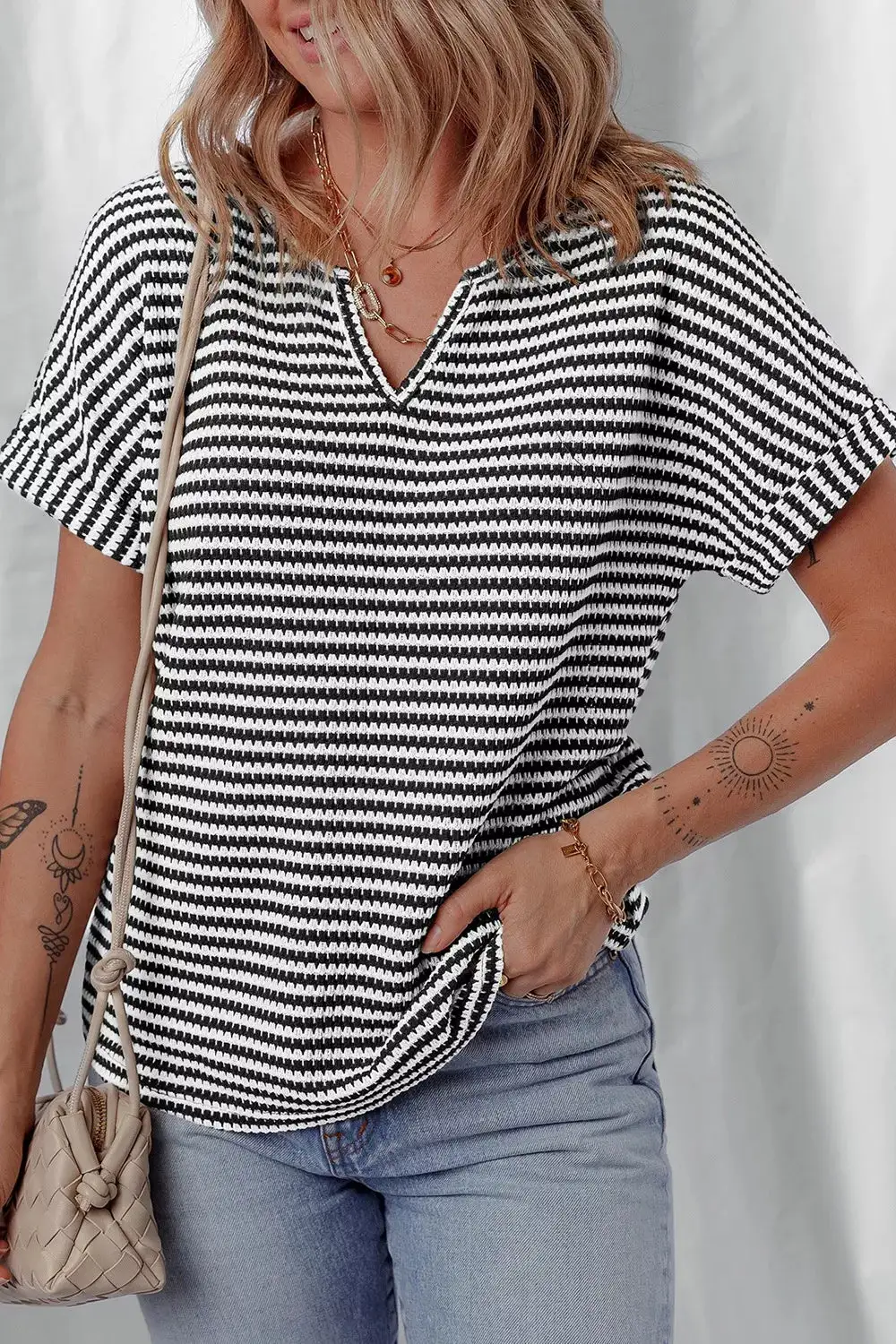 Knit Striped Blouse