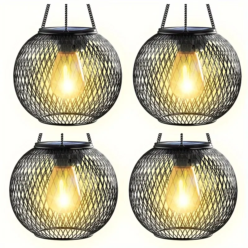 2 Pcs Wire Mesh Outdoor Pendant Light