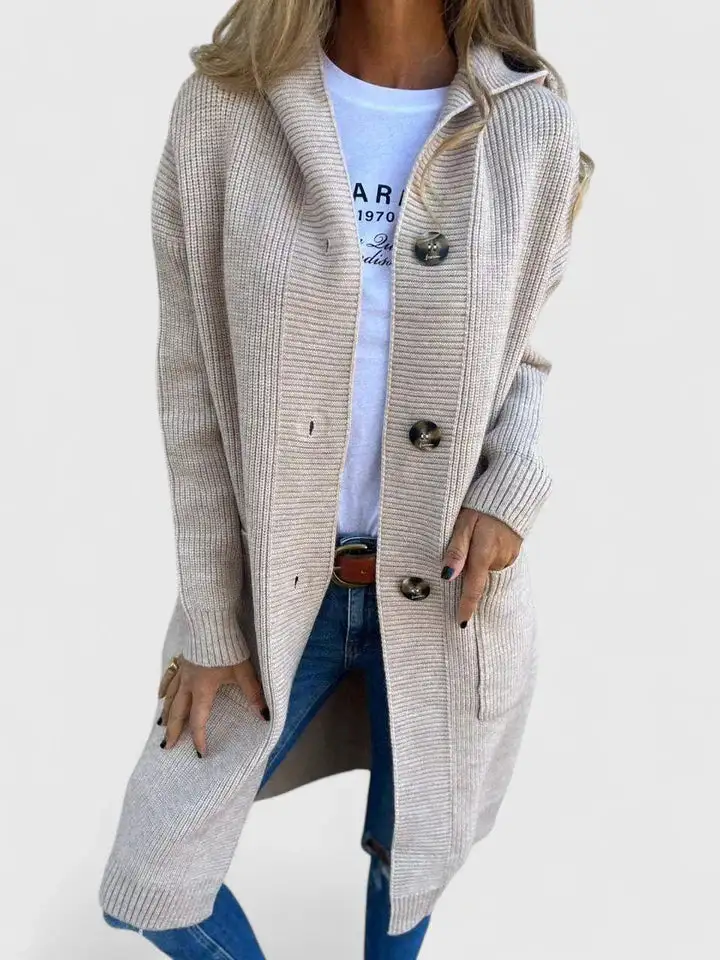 Modern Button Front Cardigan