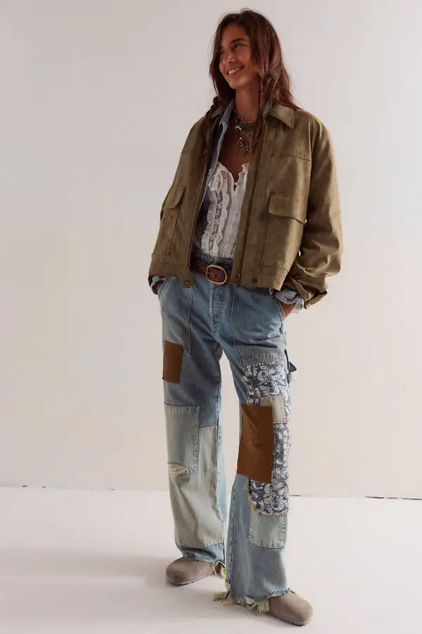 Popular Demand Patched Jeans