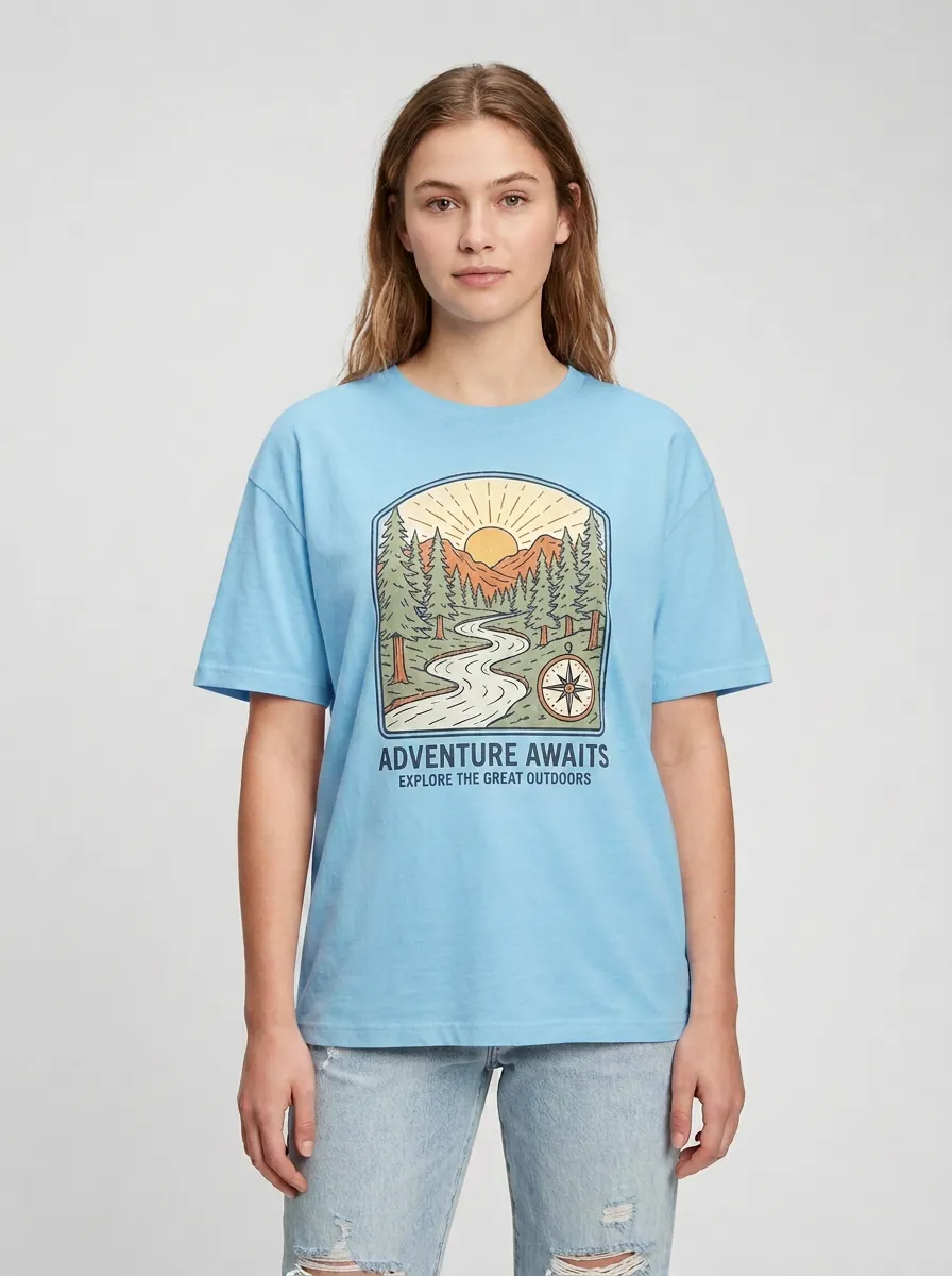 Nature Adventure Compass Forest T-Shirt
