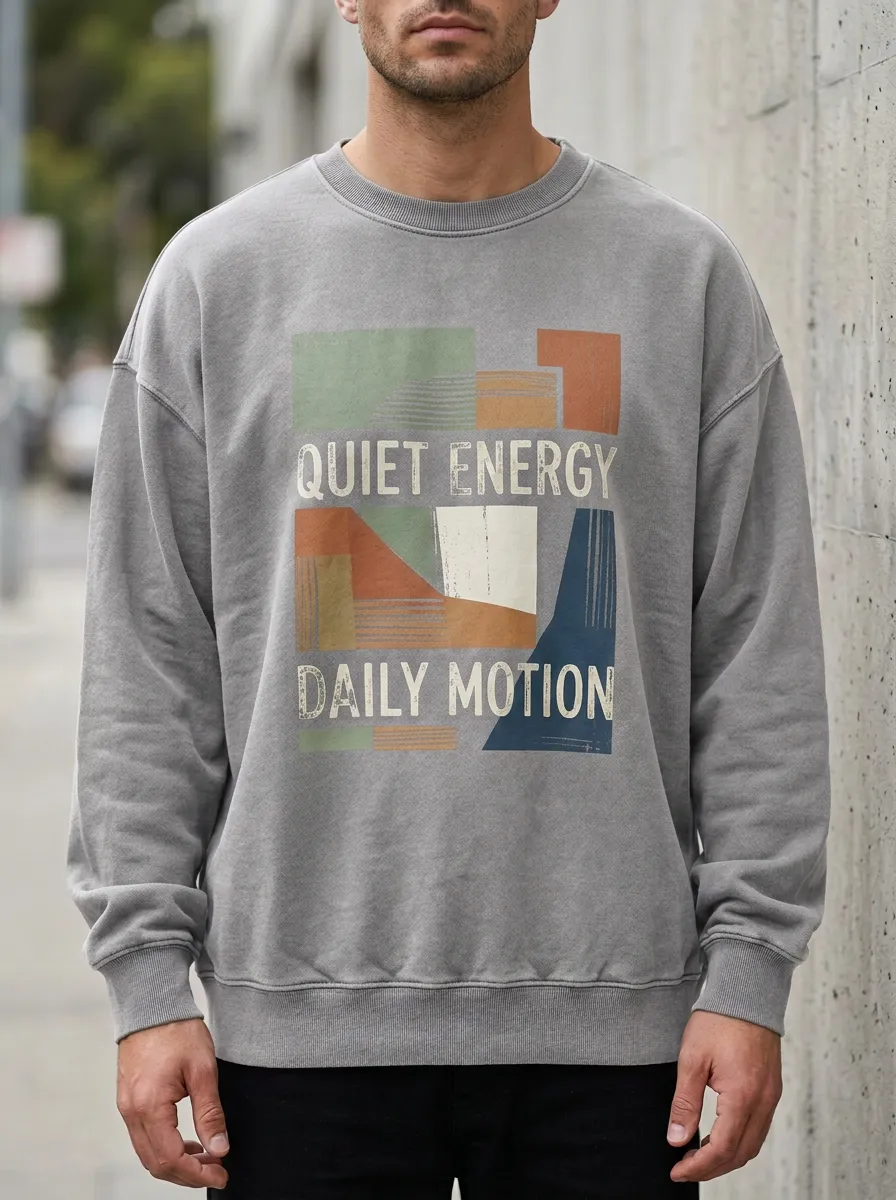 Quiet Energy Motion Abstract Geometric Hoodie