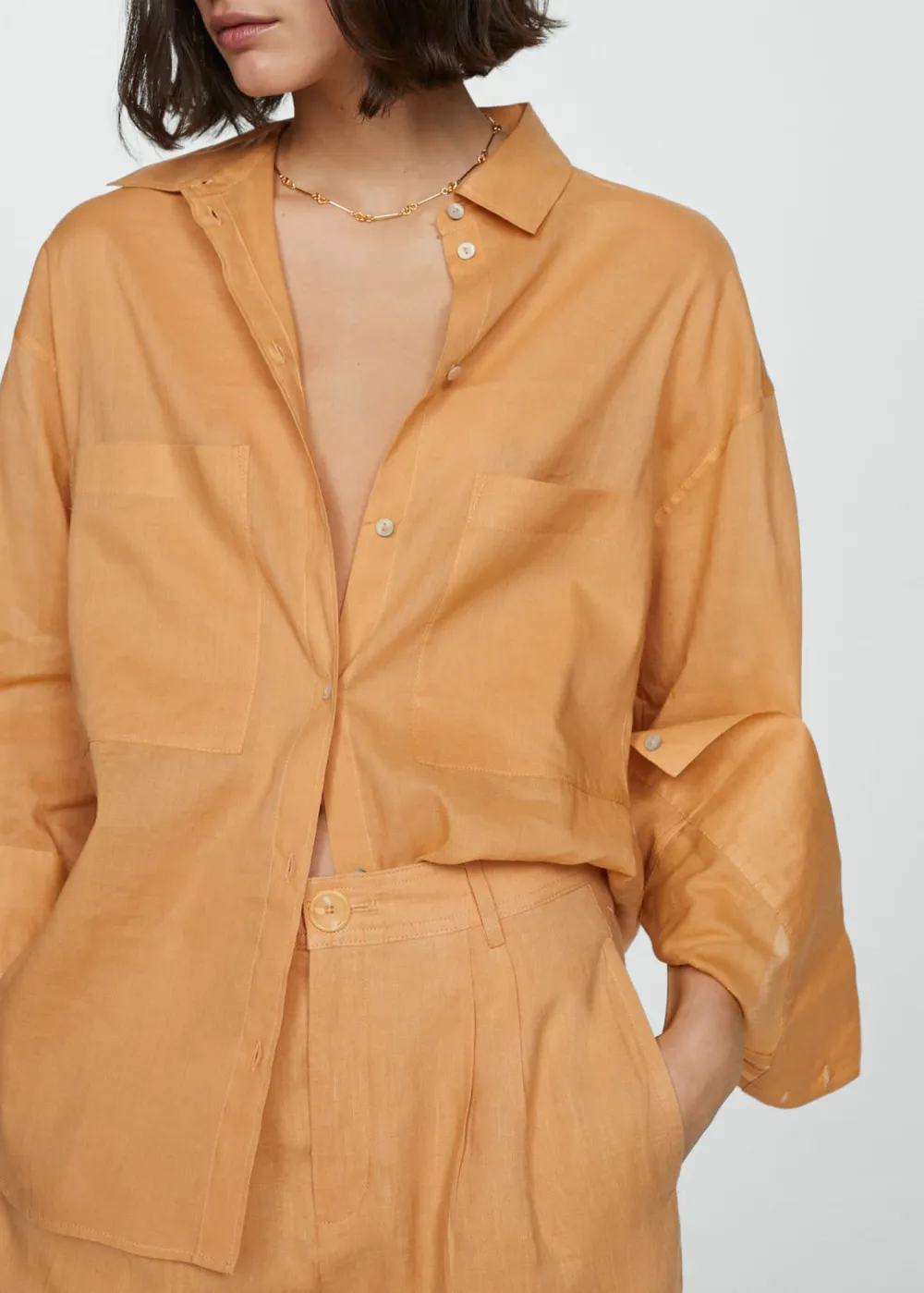 Linen Wideleg Pants