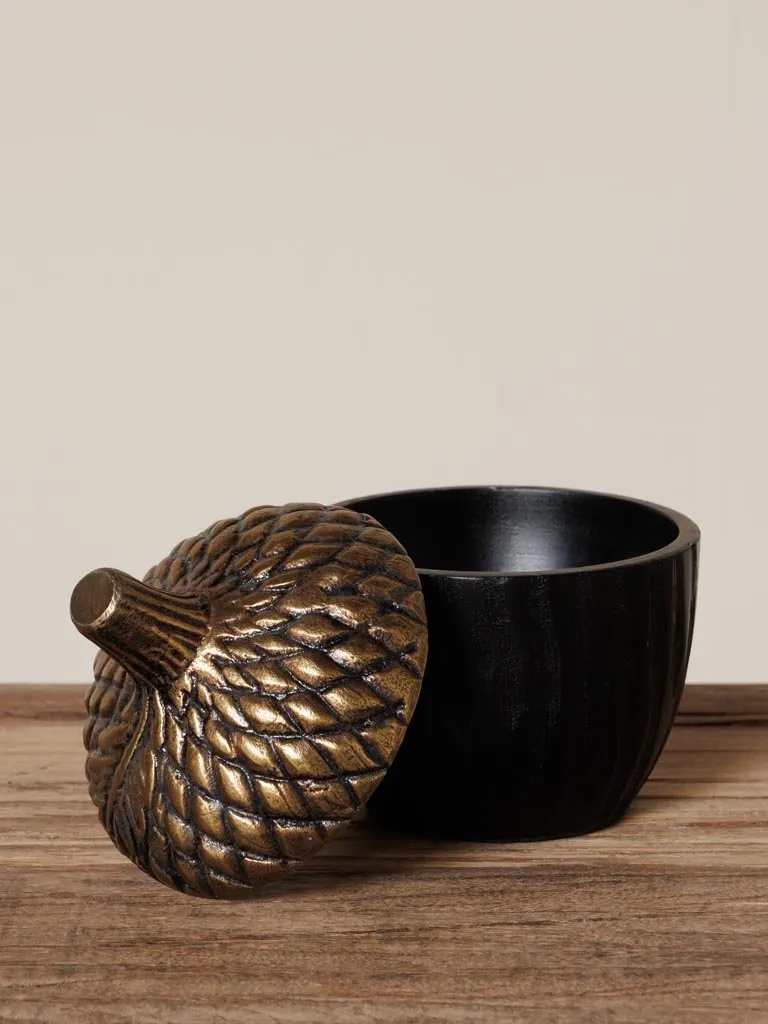 Black Mango Wood Storage Box