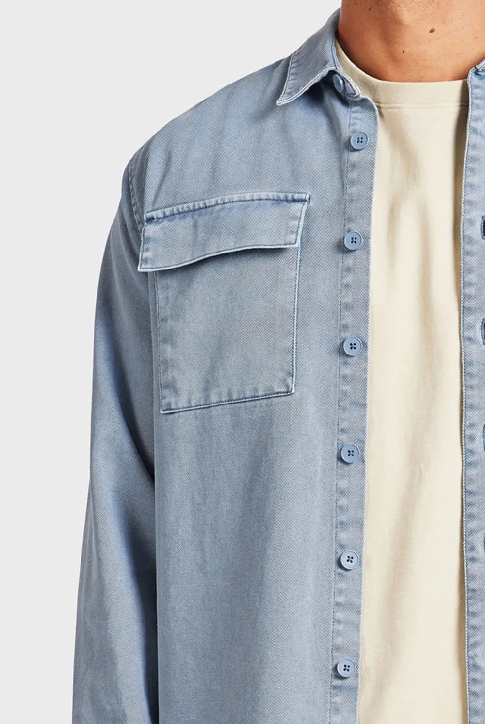 Casual Style Overshirt- Dutch blue