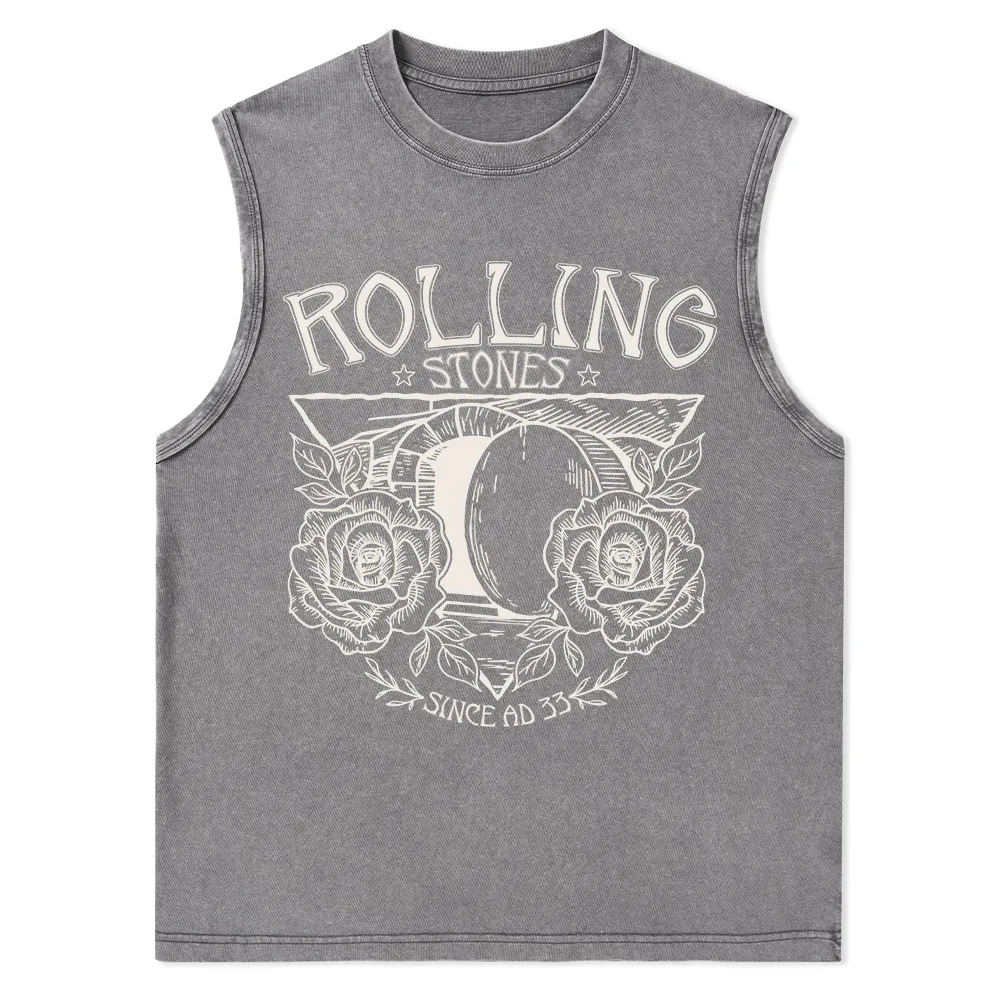 The Stone Was Rolled Away Retro Christian Washed sleeveless Tee