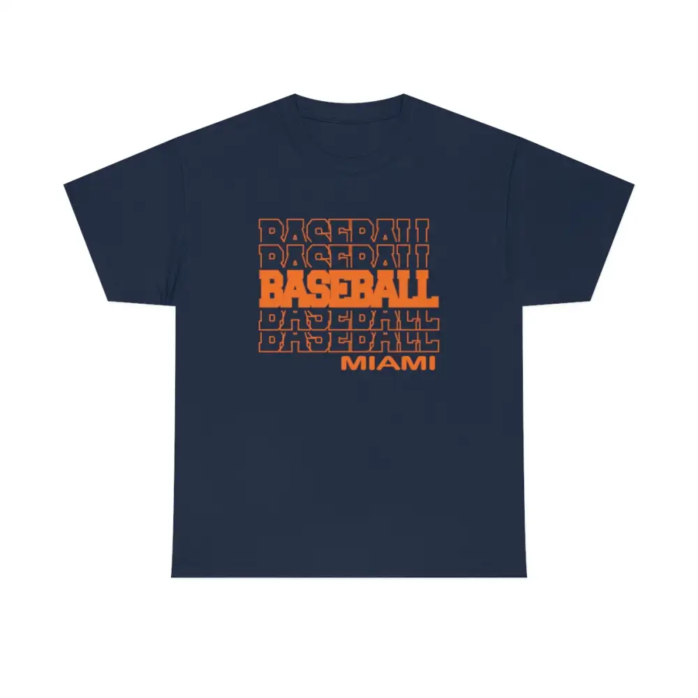 Baseball  Miami (FL) in Modern Stacked Lettering