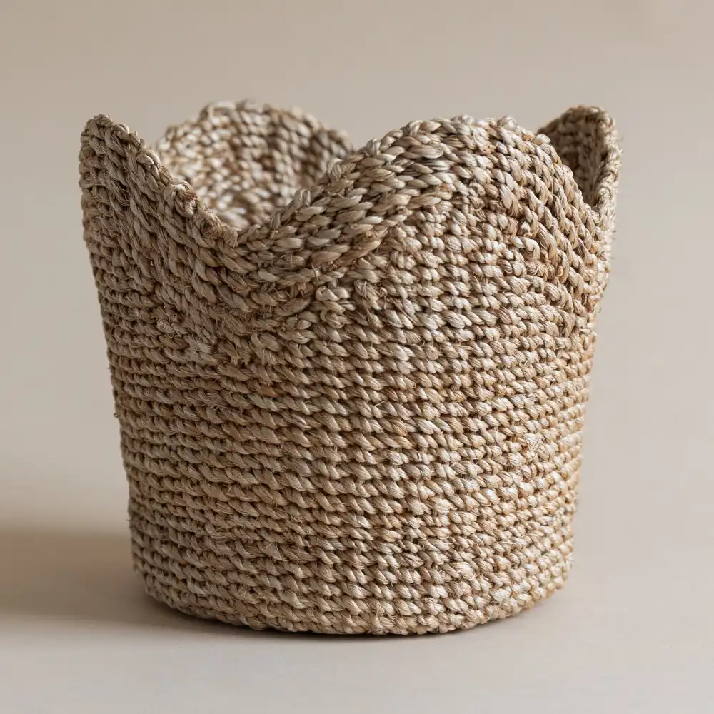 Scallop Woven Storage Basket