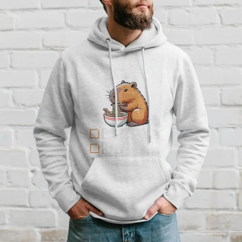 Cute Kawaii Capybara List Of Things I Like Ramen Lover Hoodie