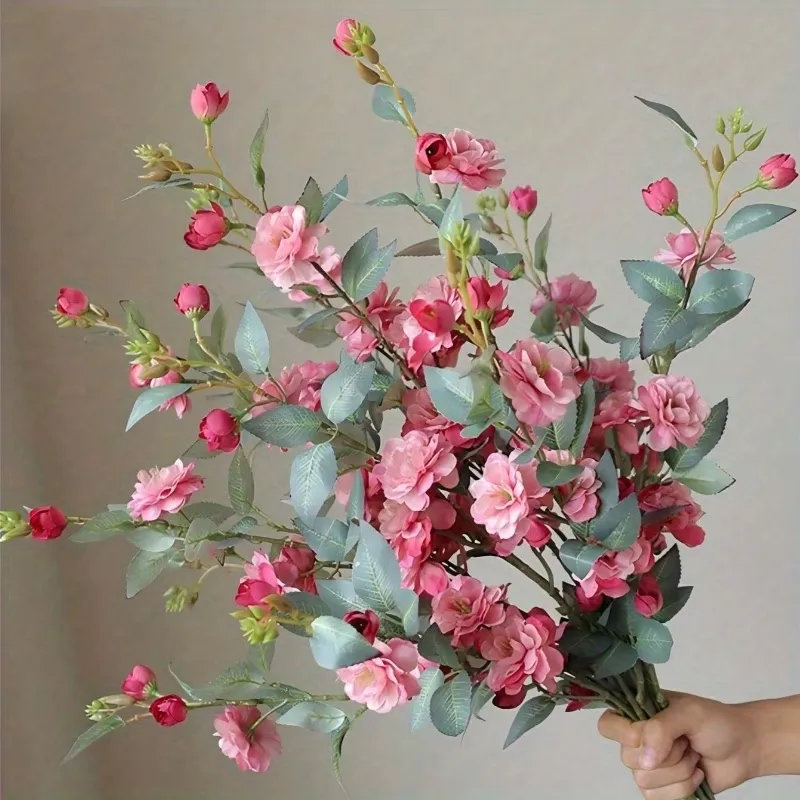 4 Pcs Pink Artificial Flower