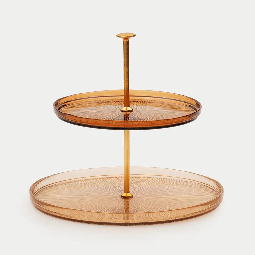 Two Tone Glass Cake Stand