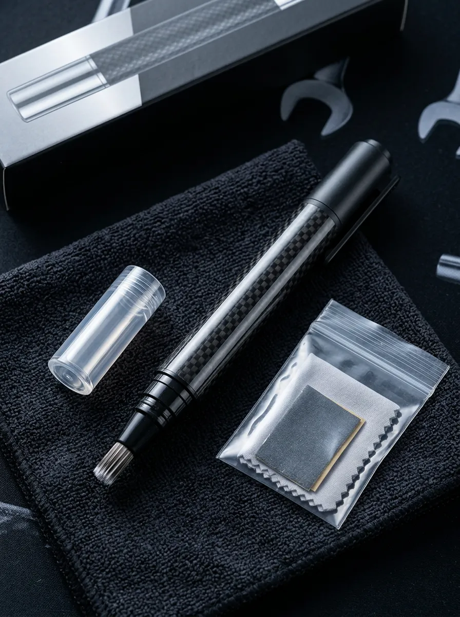 Carbon Fiber Pattern Chrome Repair Pen