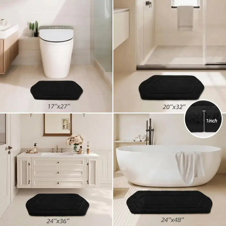 Fluffy Oval Bath Rug
