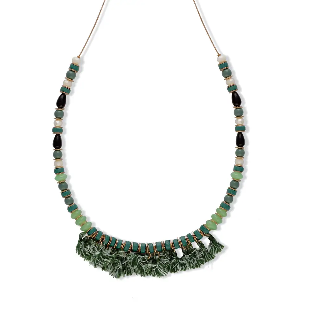 Mixed Detail Necklace with Pendant Detail