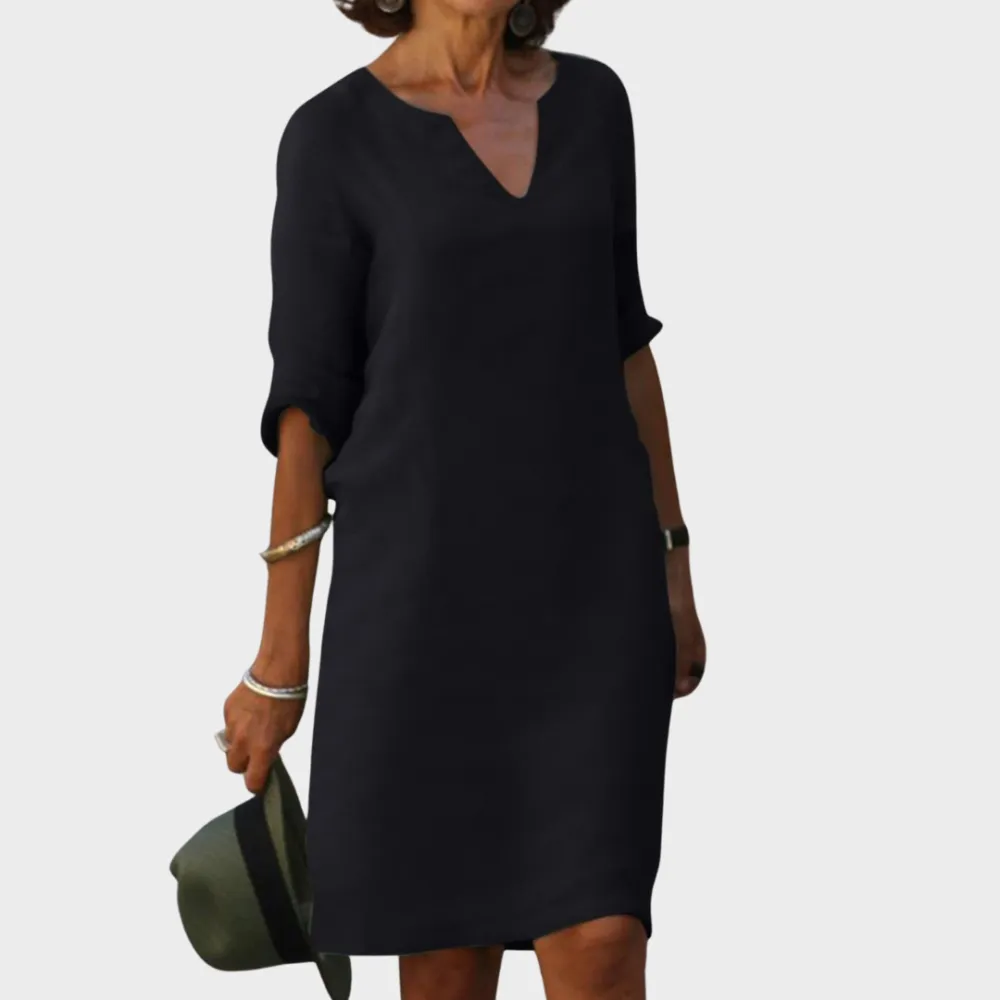 V-Neck Relaxed Casual Dress