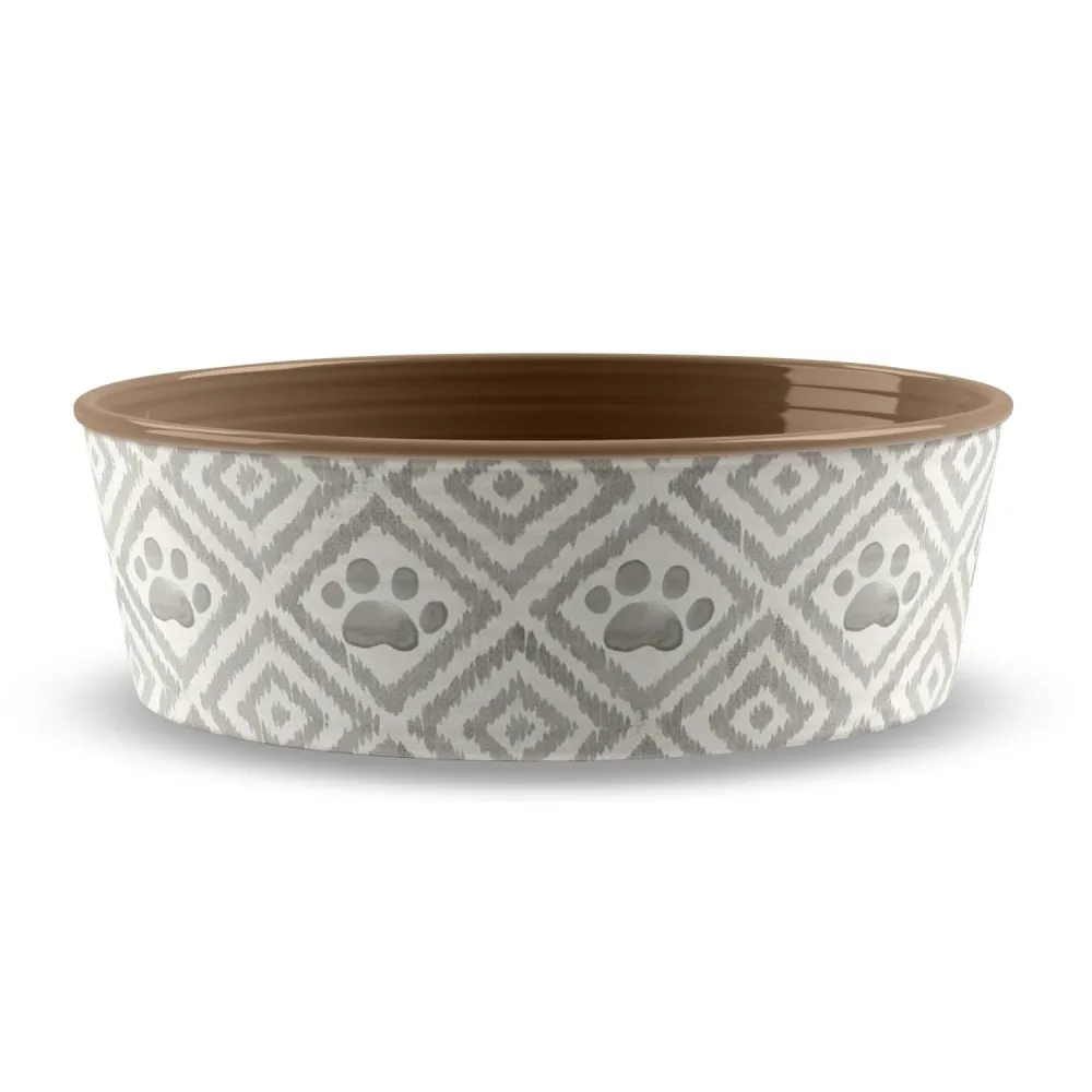Ikat Paw Dog Bowl