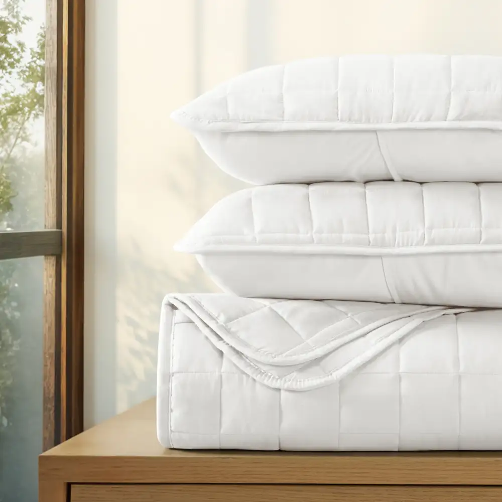 Square Quilted Coverlet Set