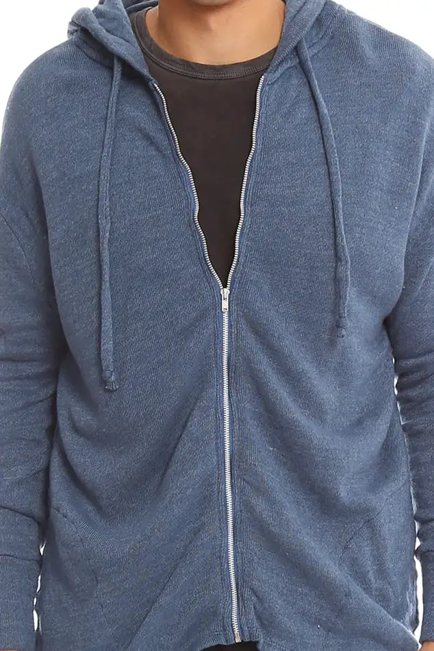Cotton Fleece Ribbed Hoodie