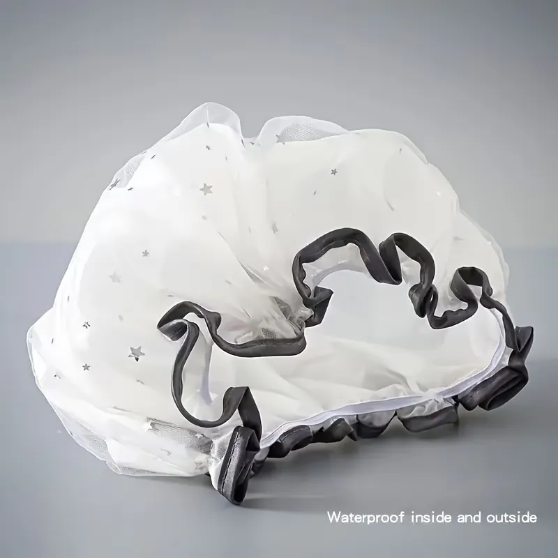 Star Print Shower Cap