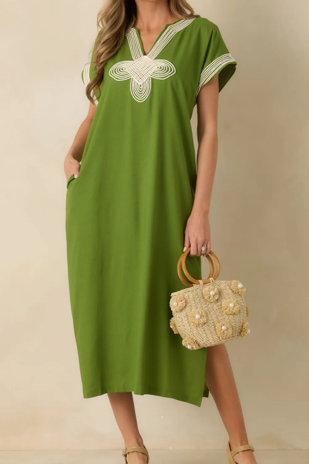 Embroidered Maxi Dress