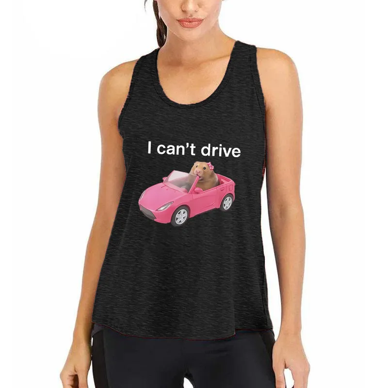 I Can T Drive Funny Hamster Meme Athletic Tank