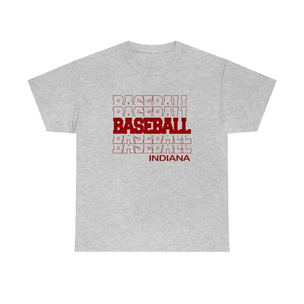 Baseball Indiana in Modern Stacked Lettering