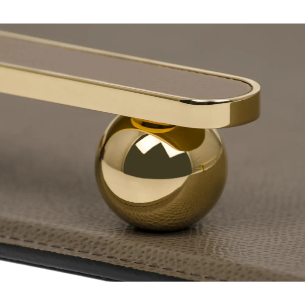 Leather Tray With Handles