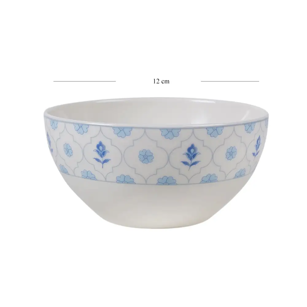 Ivory Blue Ceramic Side Bowl